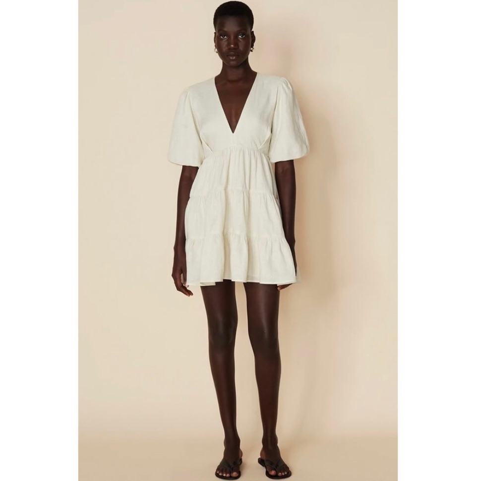 Faithfull The Brand Elmiya Linen Mini Dress